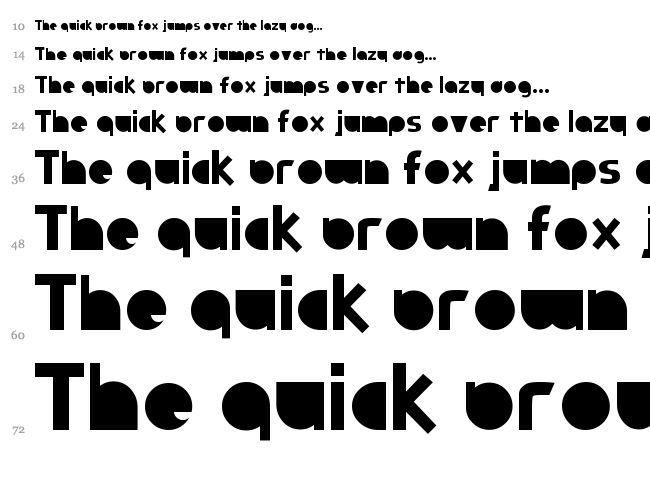 Full Circle font waterfall